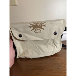 Indiana Jones Canvas Satchel Messenger Bag Tan Beige Crossbody Adventure Bag